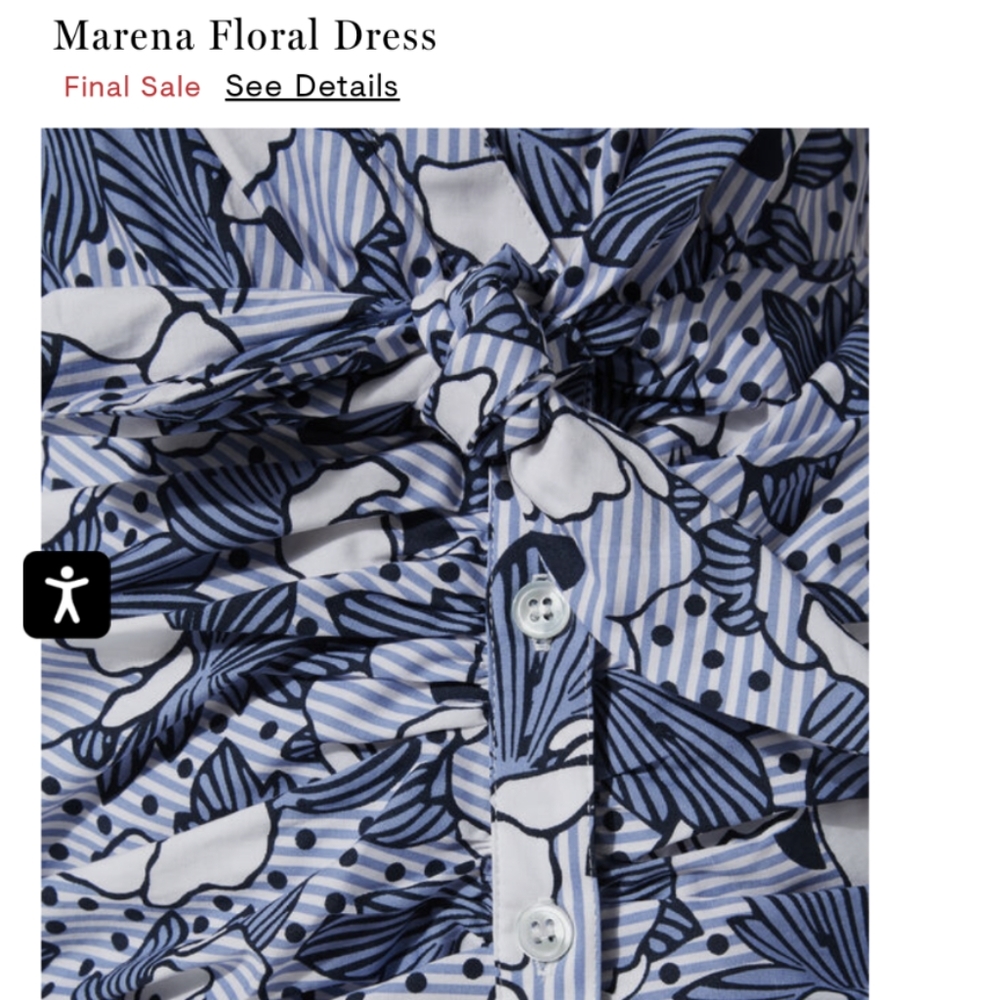 Veronica Beard Blue and White Floral Midi Dress - Picture 5 of 7